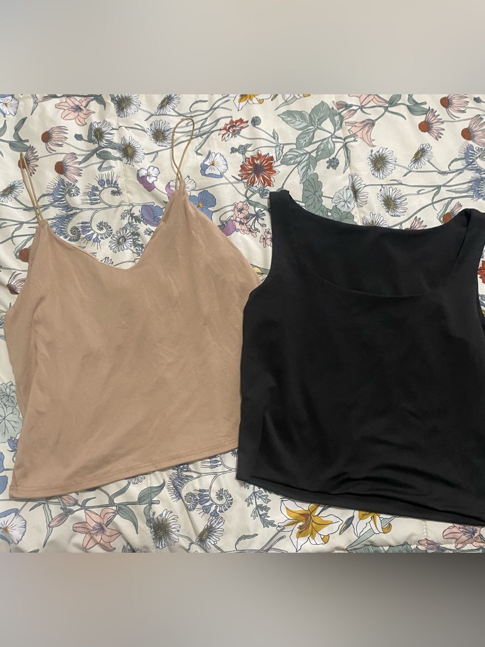SHEIN Black & Nude Camisole Duo - Sleek Everyday Tanks
